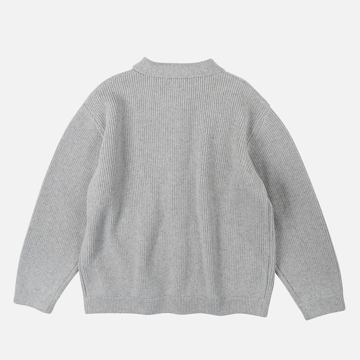 FrizmWORKS ULTRA HEAVYWEIGHT COLLAR CARDIGAN, Light Gray