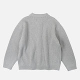 FrizmWORKS ULTRA HEAVYWEIGHT COLLAR CARDIGAN, Light Gray