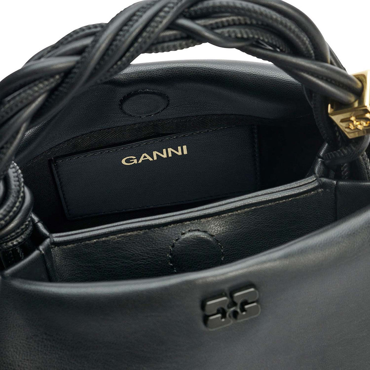 Ganni A5241 GANNI BOU BAG, Black - Image 3