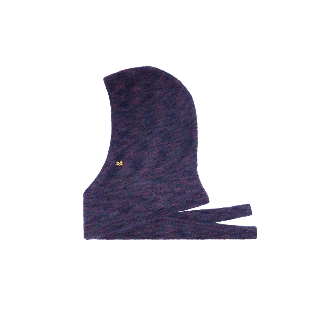 Ganni BRUSHED MOHAIR BALACLAVA, Bright Violet