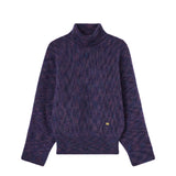 Ganni BRUSHED MOHAIR BATWING TURTLENECK, Bright Violet