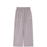 Ganni CHECK COTTON CARGO PANTS, Chicory Coffee