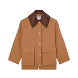 Ganni HEAVY TWILL JACKET, Cinnamon Swirl