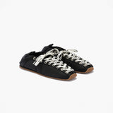 Ganni LACE UP SPORTY BALLERINA, Jet Black