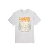 Ganni RELAXED T-SHIRT TEDDY FOREST, Paloma