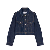 Ganni RINSE DENIM CROPPED JACKET, Rinse