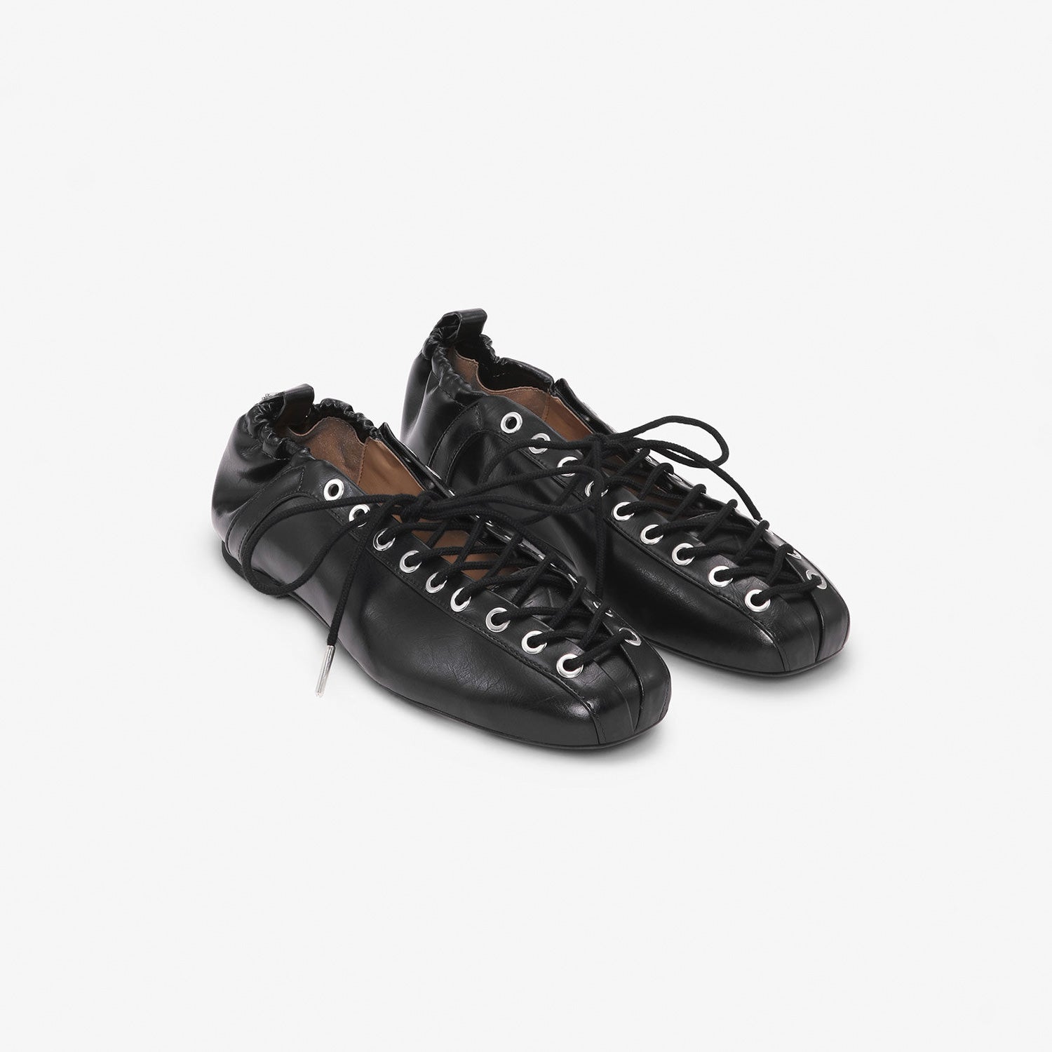 Ganni S2914 LACE UP BALLERINA, Black – Beamhill