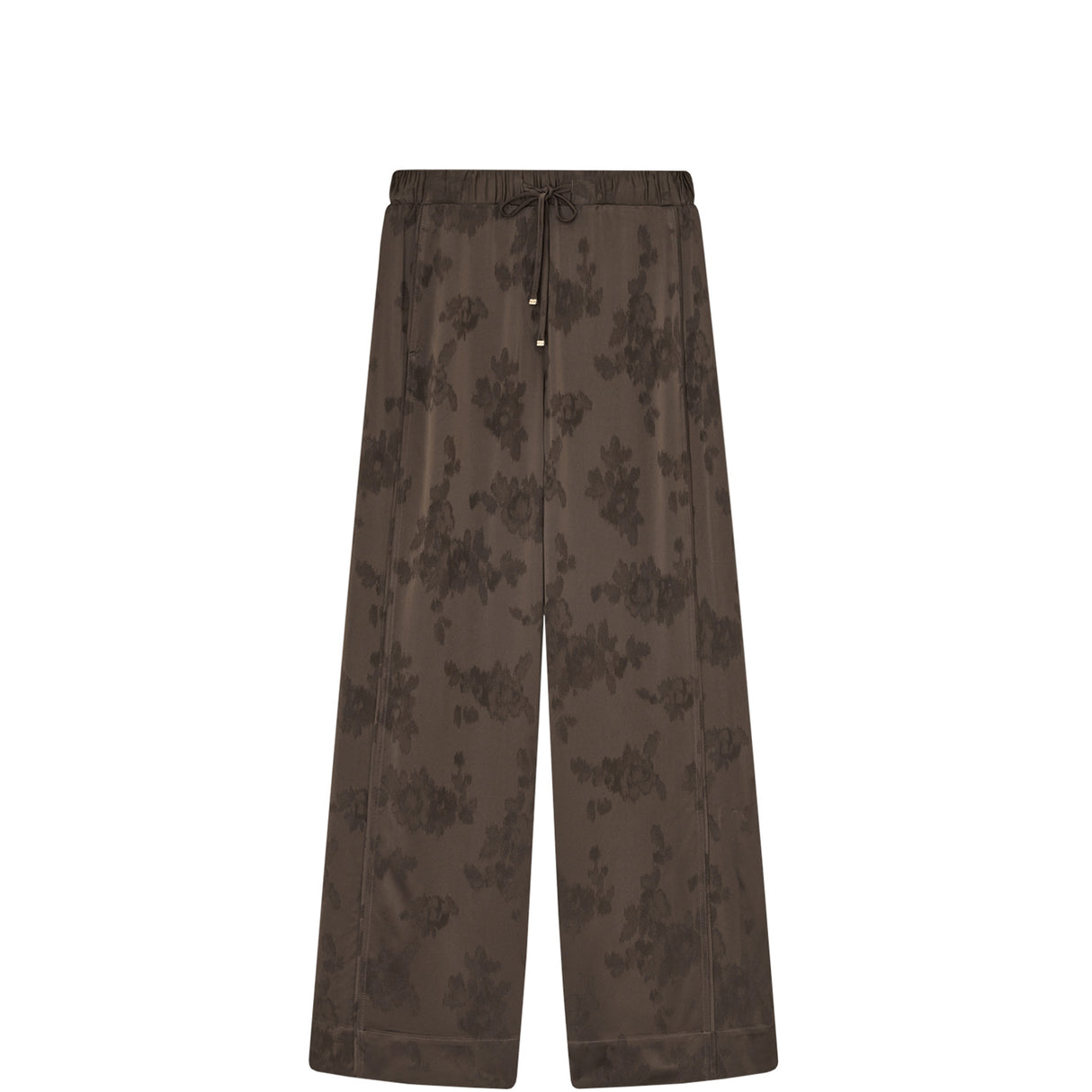 Ganni SATIN ELASTICATED PANTS, Demitasse