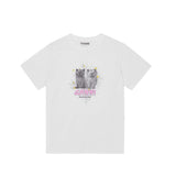 Ganni T4060 KITTENS RELAXED T-SHIRT, Bright White