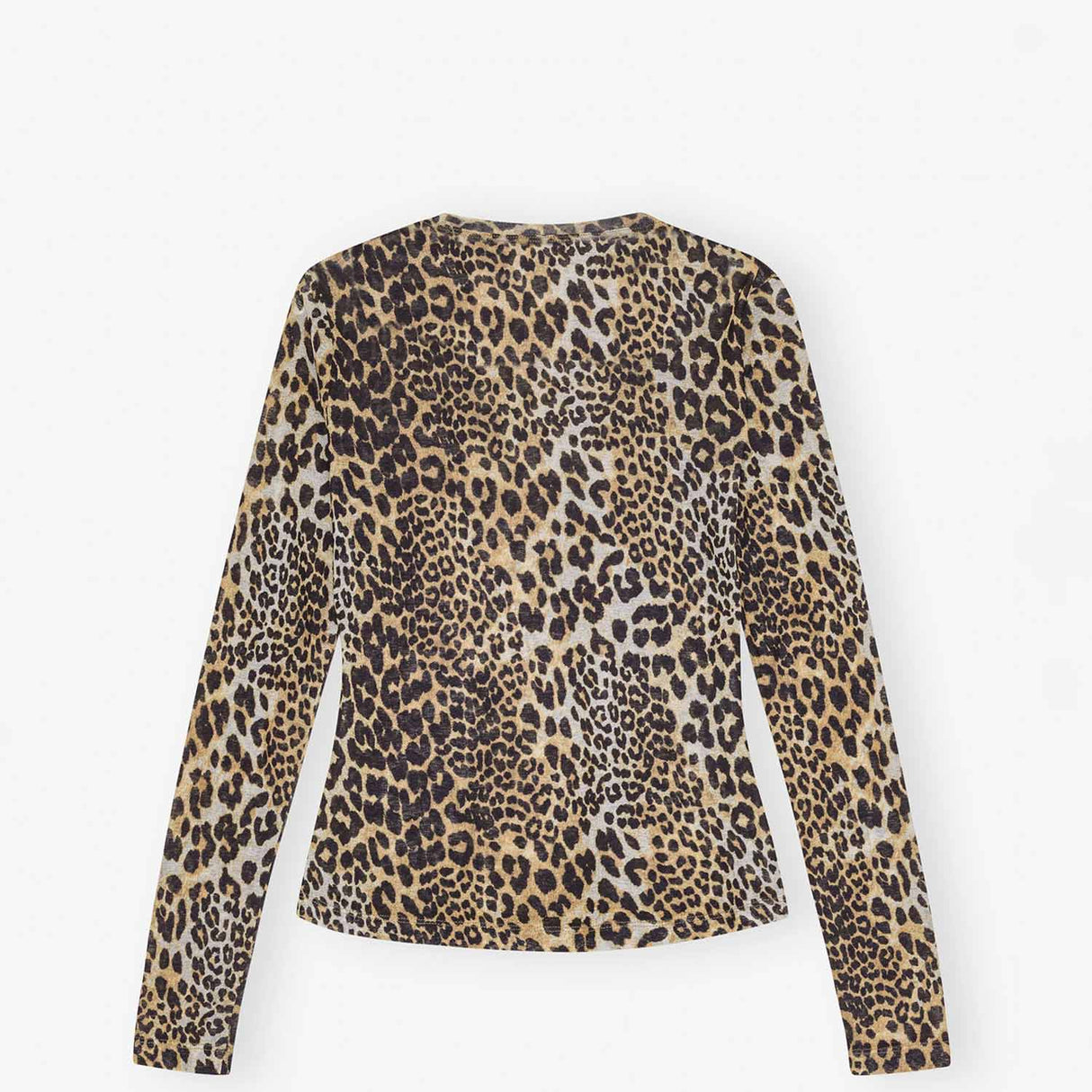 Ganni T4208 LONG SLEEVE TOP, Leopard