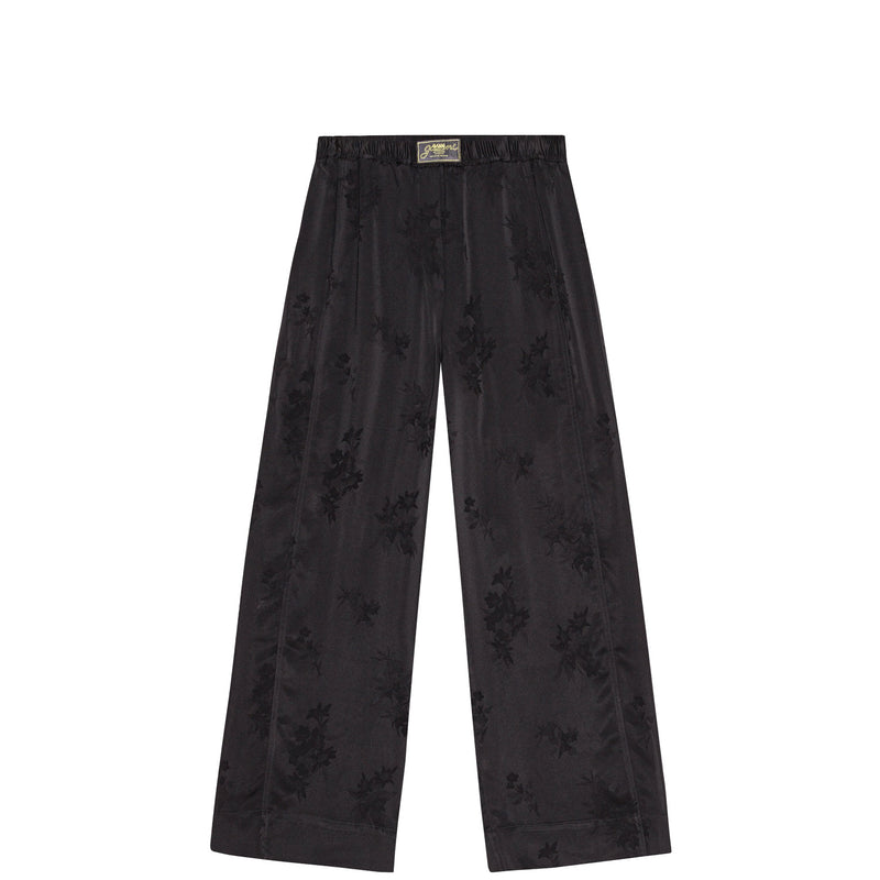Ganni W0383 ELASTICATED PANTS, Black
