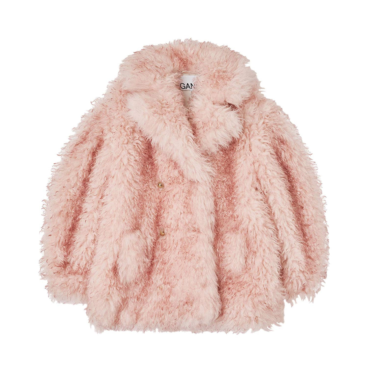 Ganni W1000 ALTERNATIVE FUR MIDI COAT, Mary's Rose