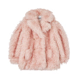 Ganni W1000 ALTERNATIVE FUR MIDI COAT, Mary's Rose