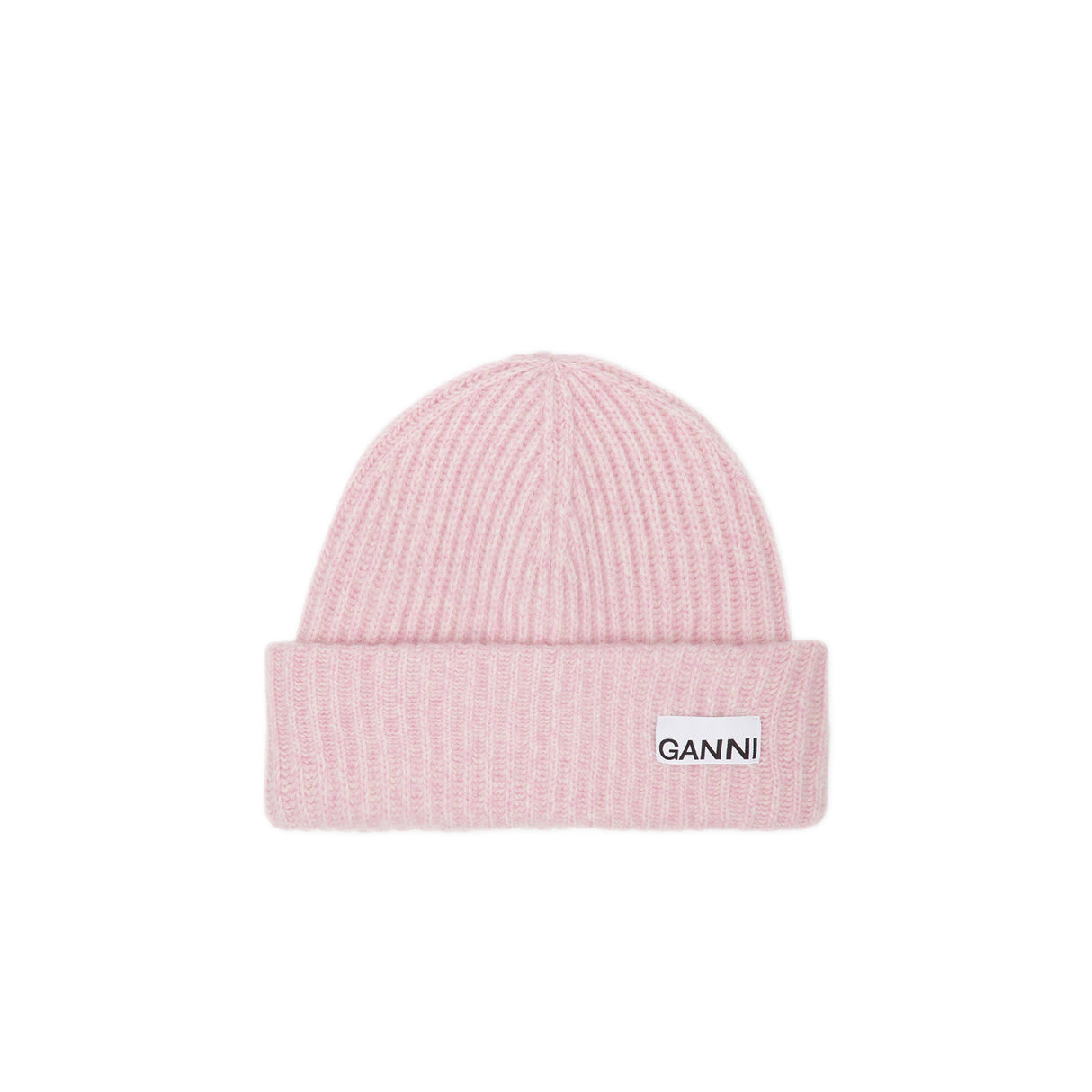 Ganni STRUCTURED RIB BEANIE, Lilac Sache