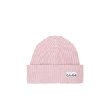 Ganni STRUCTURED RIB BEANIE, Lilac Sache