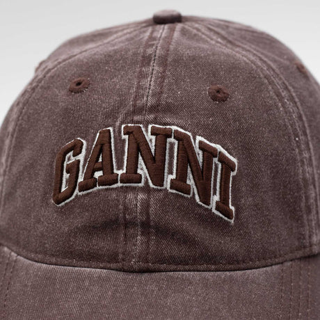 WASHED COTTON CANVAS CAP, Chocolate Plum