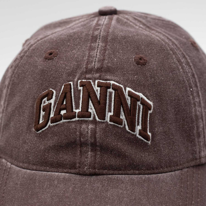 WASHED COTTON CANVAS CAP, Chocolate Plum