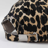 Ganni A6898 CANVAS CAP LEO EMB, Leopard