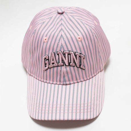 Ganni PRINTED NYLON CAP, Cameo Pink