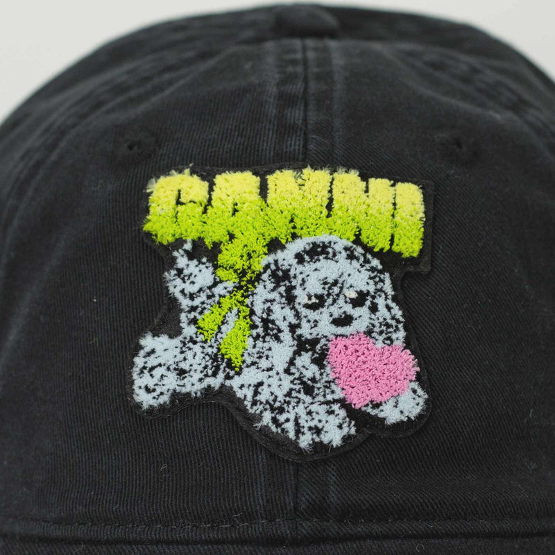 Ganni A6941 CANVAS PUPPY CAP, Washed Black