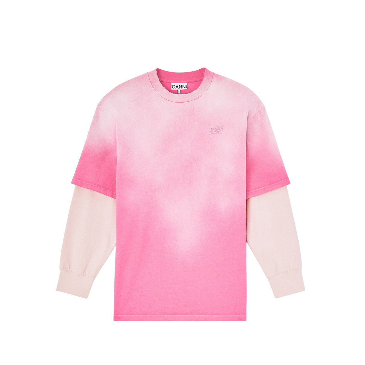 L/S WASHED EFFECT T-SHIRT, Chalk Pink