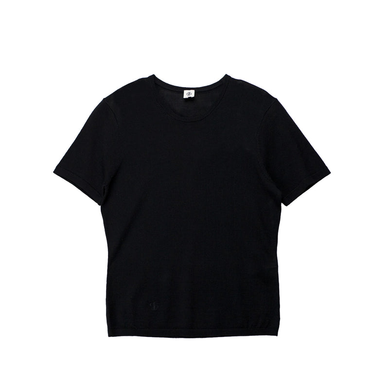Black t-shirt on a white background
