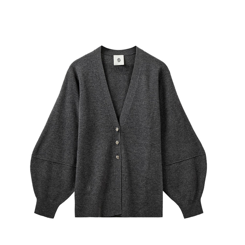 COMO SLEEVE CARDIGAN, Grey Melange