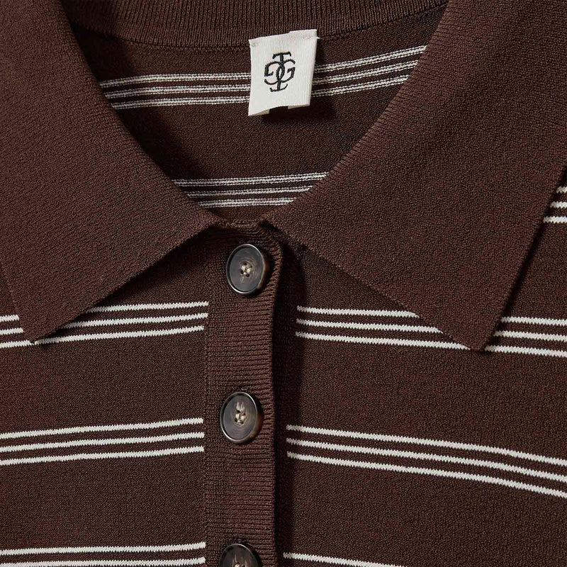 The Garment MADISON POLO, Espresso/Ecru