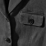 THE GARMENT MERCI JACKET, BLACK DENIM BLACK DENIM