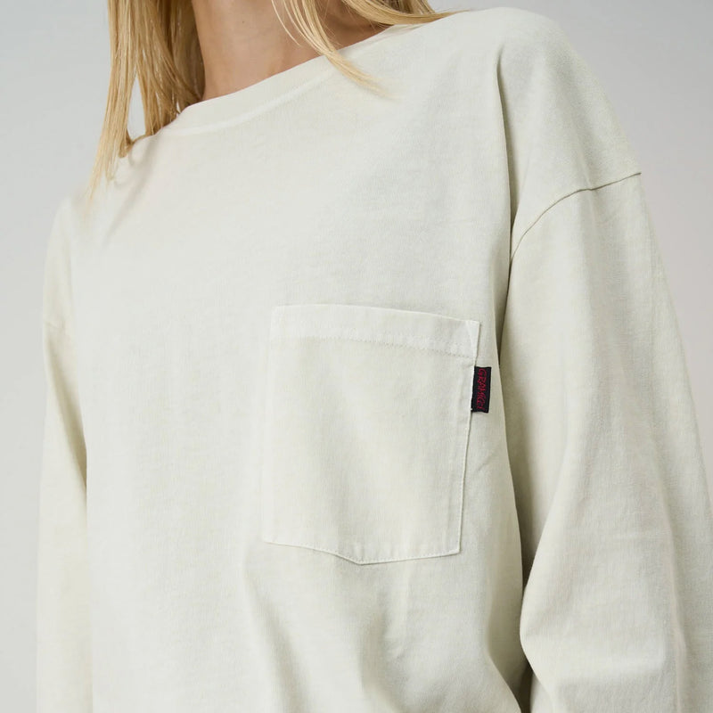 Gramicci L/S POCKET TEE PIGMENT DYED, Natural Pigment