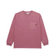 Gramicci L/S POCKET TEE PIGMENT DYED, Red Pigment