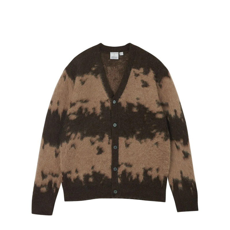 Gramicci MOHAIR SPLATTER CARDIGAN, Taupe Splatter