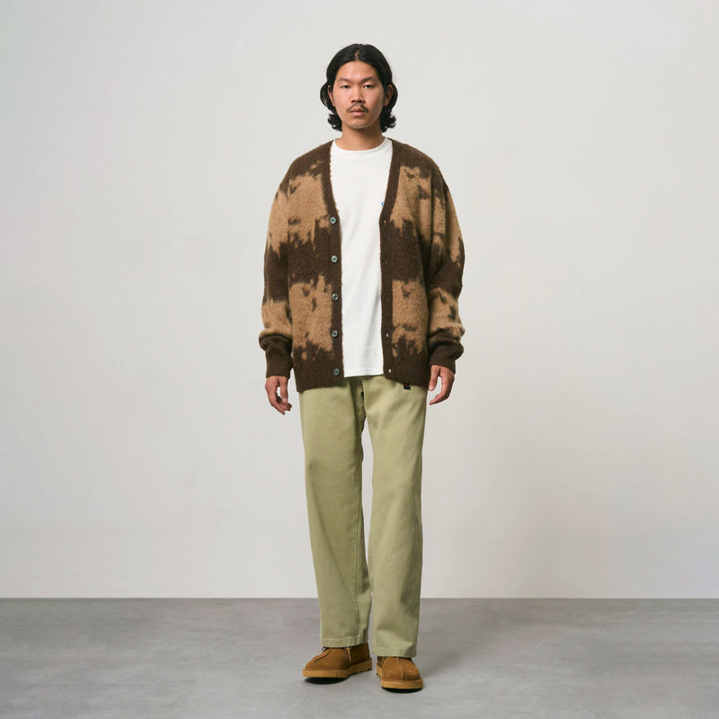 Gramicci MOHAIR SPLATTER CARDIGAN, Taupe Splatter