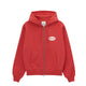 Gramicci OVAL PATCH ZIP HOODED SWEATSHIRT, Crimson Red