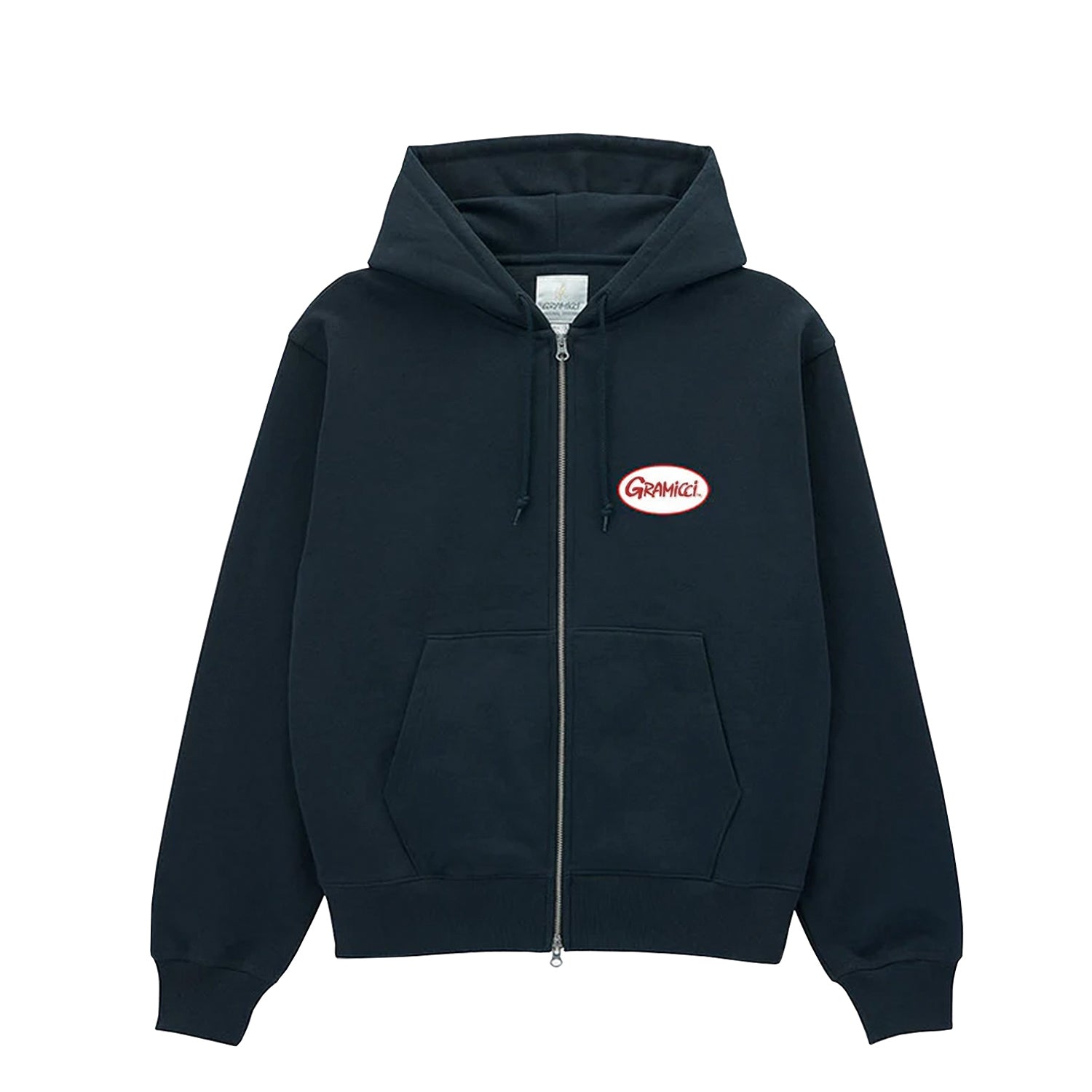 Gramicci OVAL PATCH ZIP HOODED SWEATSHIRT, Vintage Black
