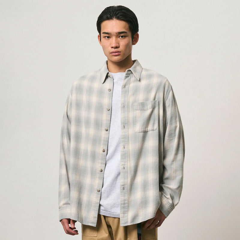 Gramicci PILED FLANNEL SHIRT, Storm