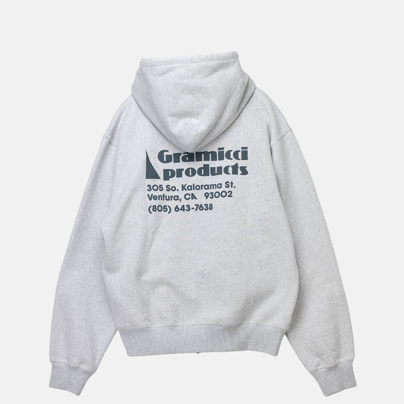 Gramicci G-SAIL ZIP HOODED SWEATSHIRT, Heather Ash
