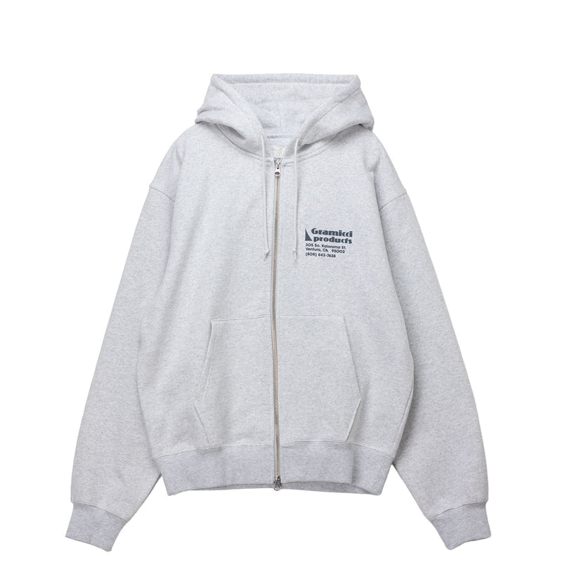 Gramicci G-SAIL ZIP HOODED SWEATSHIRT, Heather Ash