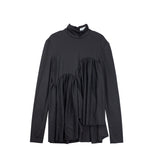 Hedvig ECLIPSE ASSYMETRIC TURTLENECK TOP, Black