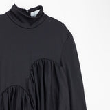 Hedvig ECLIPSE ASSYMETRIC TURTLENECK TOP, Black