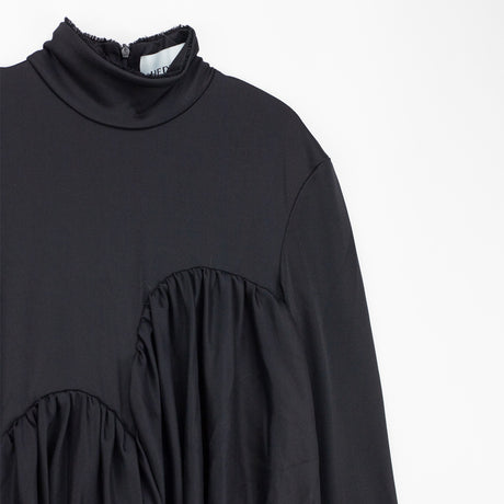 Hedvig ECLIPSE ASSYMETRIC TURTLENECK TOP, Black