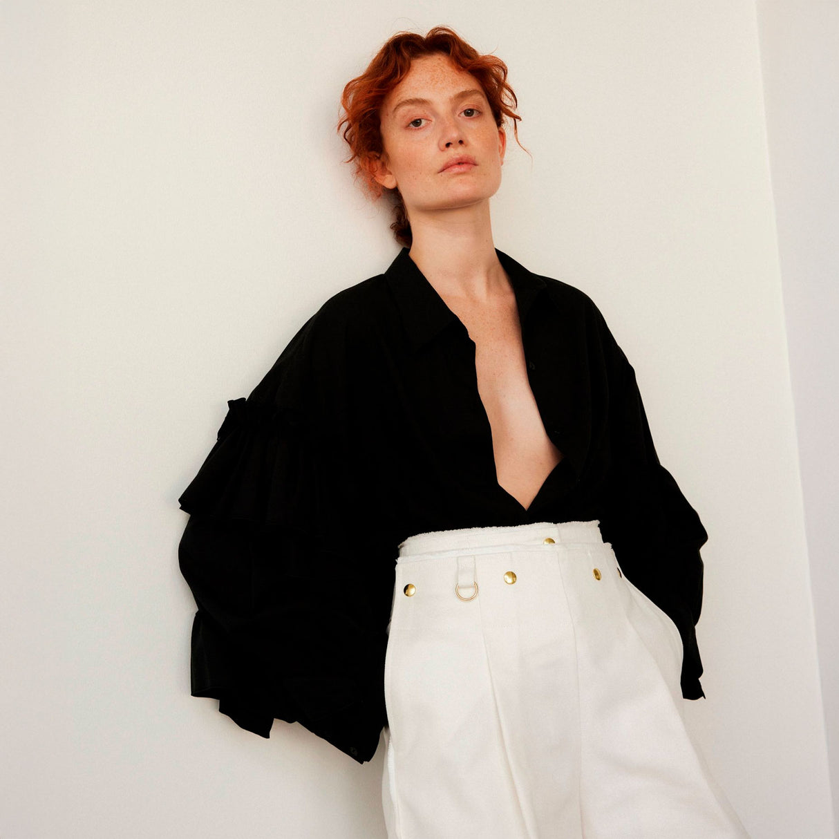 Hedvig MACARON VOLUME SHIRT, Black