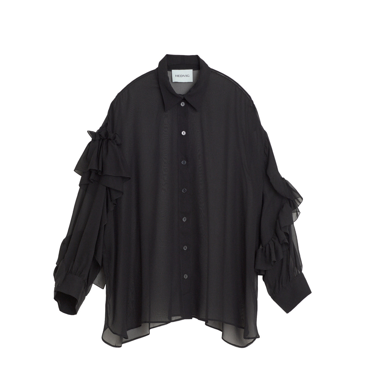 Hedvig MACARON VOLUME SHIRT. Black