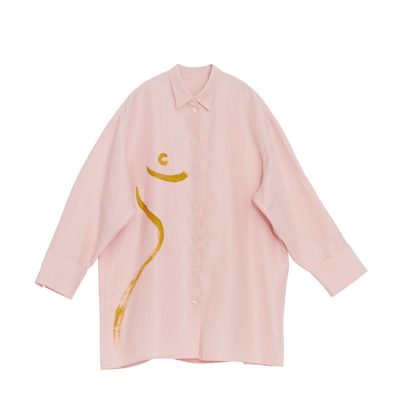 Hedvig MILLEFEUILLE VOLUME SHIRT W PRINT, Rose