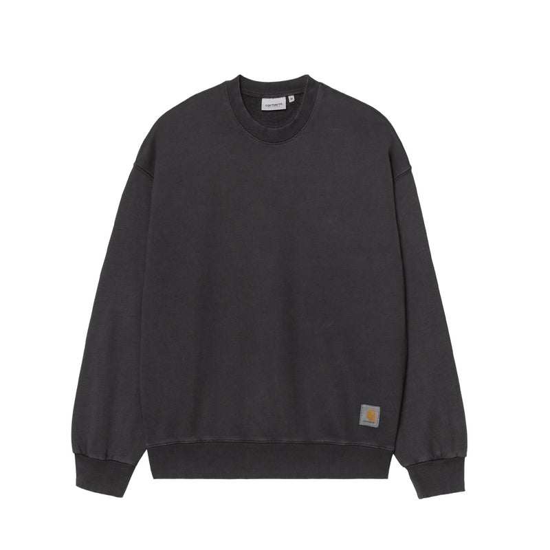 Carhartt WIP HUDSON SWEAT, Black (Chalk Wash)