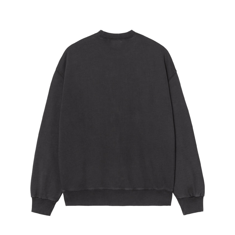 Carhartt WIP HUDSON SWEAT, Black (Chalk Wash)