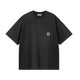 Carhartt WIP S/S HUDSON POCKET T-SHIRT, Black (Chalk Wash)