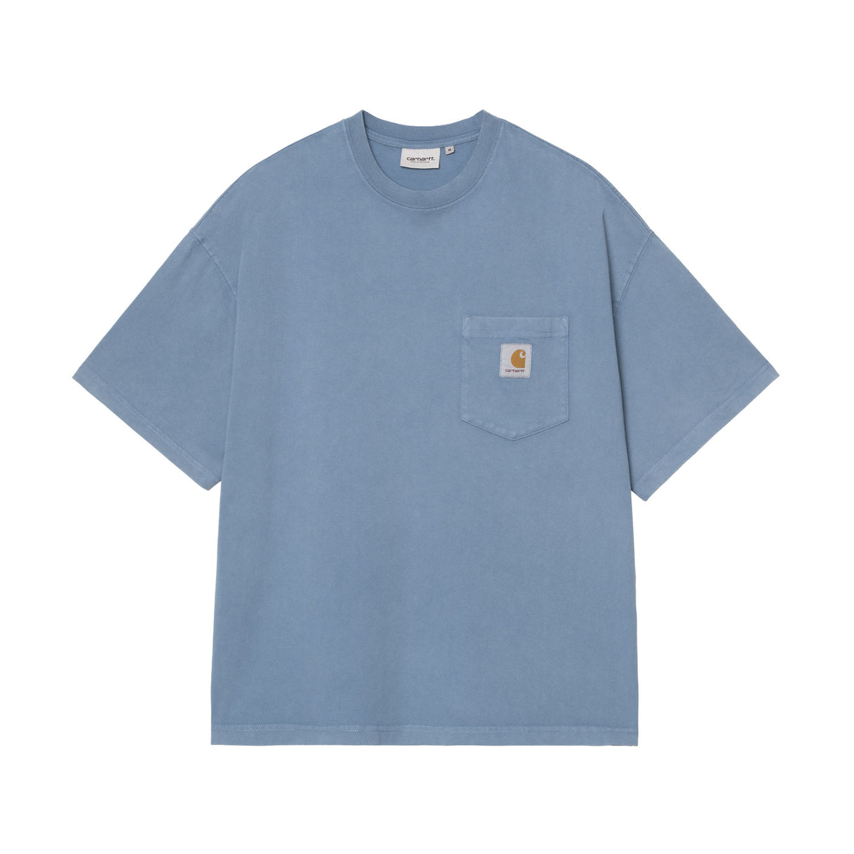 Carhartt WIP S/S HUDSON POCKET T-SHIRT, Sorrent (Chalk Wash)