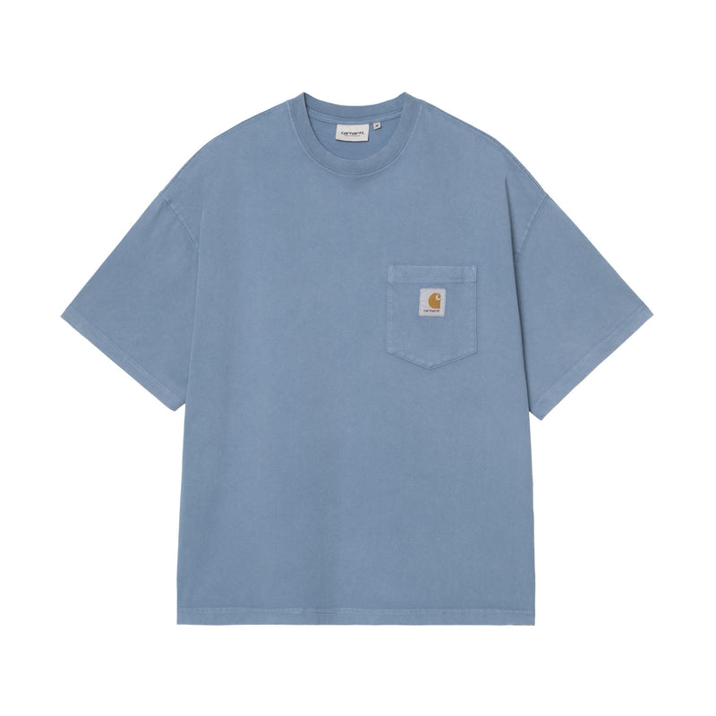 Carhartt WIP S/S HUDSON POCKET T-SHIRT, Sorrent (Chalk Wash)