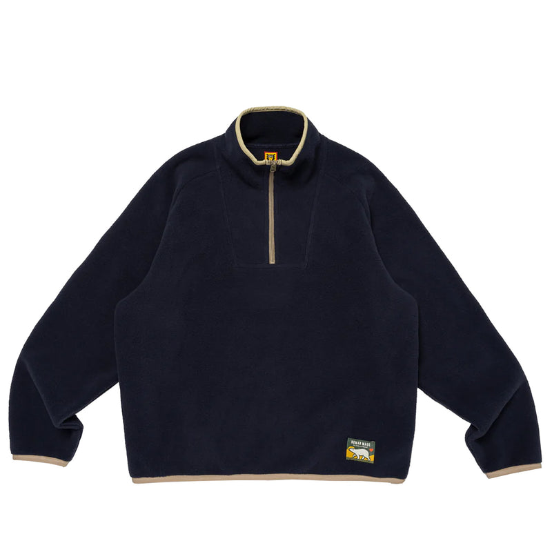 Human Made FLEECE HALF-ZIP SHIRT, Navy